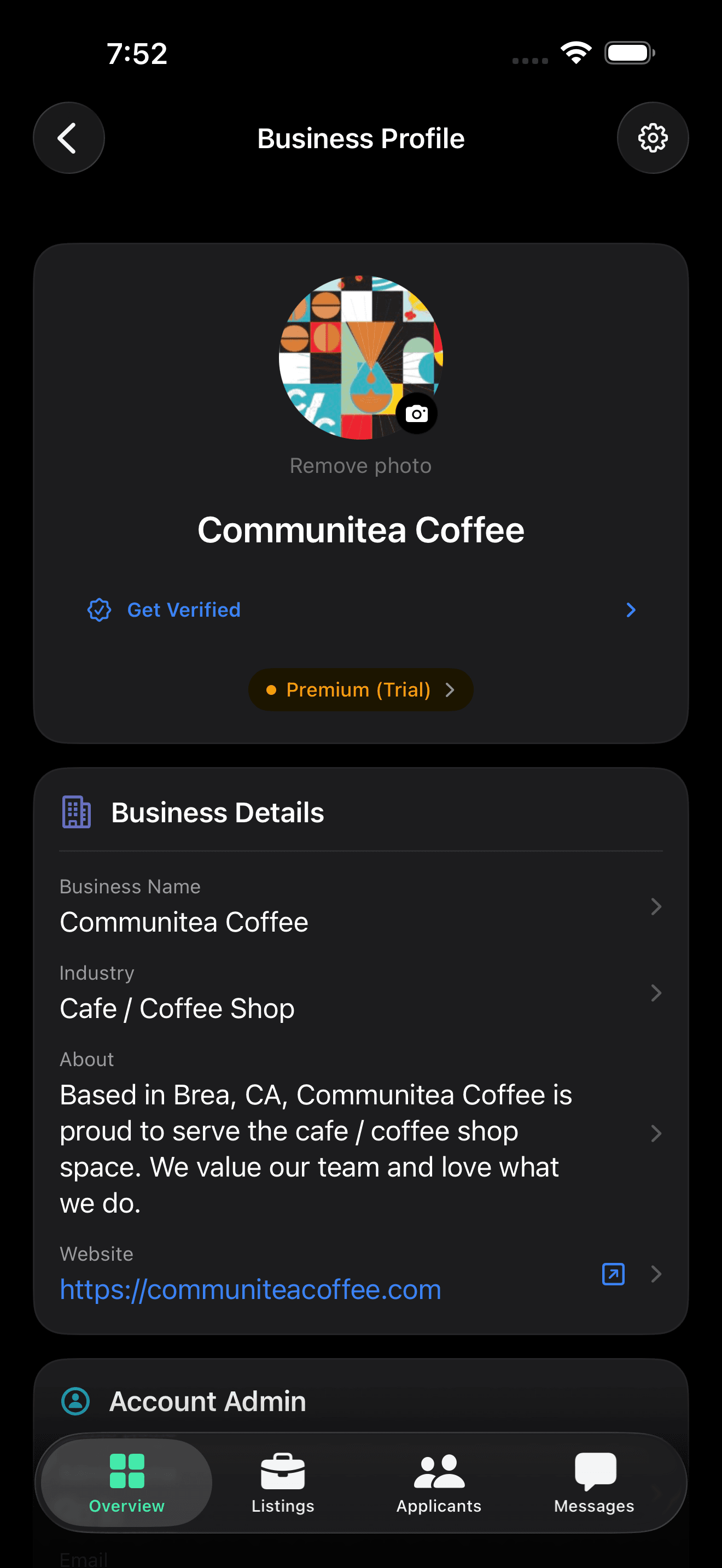 Business profile